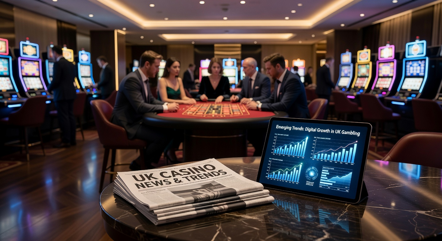 UK Gambling Commission logo alongside gaming machines in a casino setting, highlighting regulatory enforcement