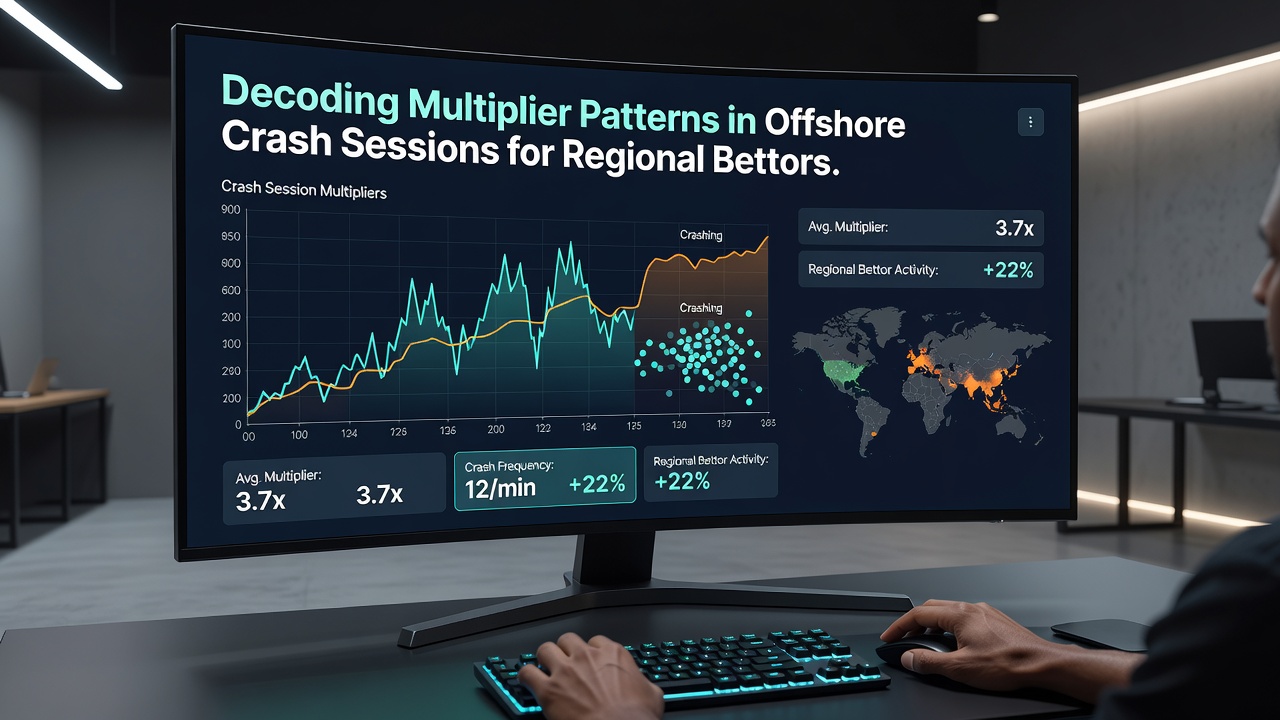 Data visualization of multiplier frequency charts used by regional players analyzing offshore crash sessions