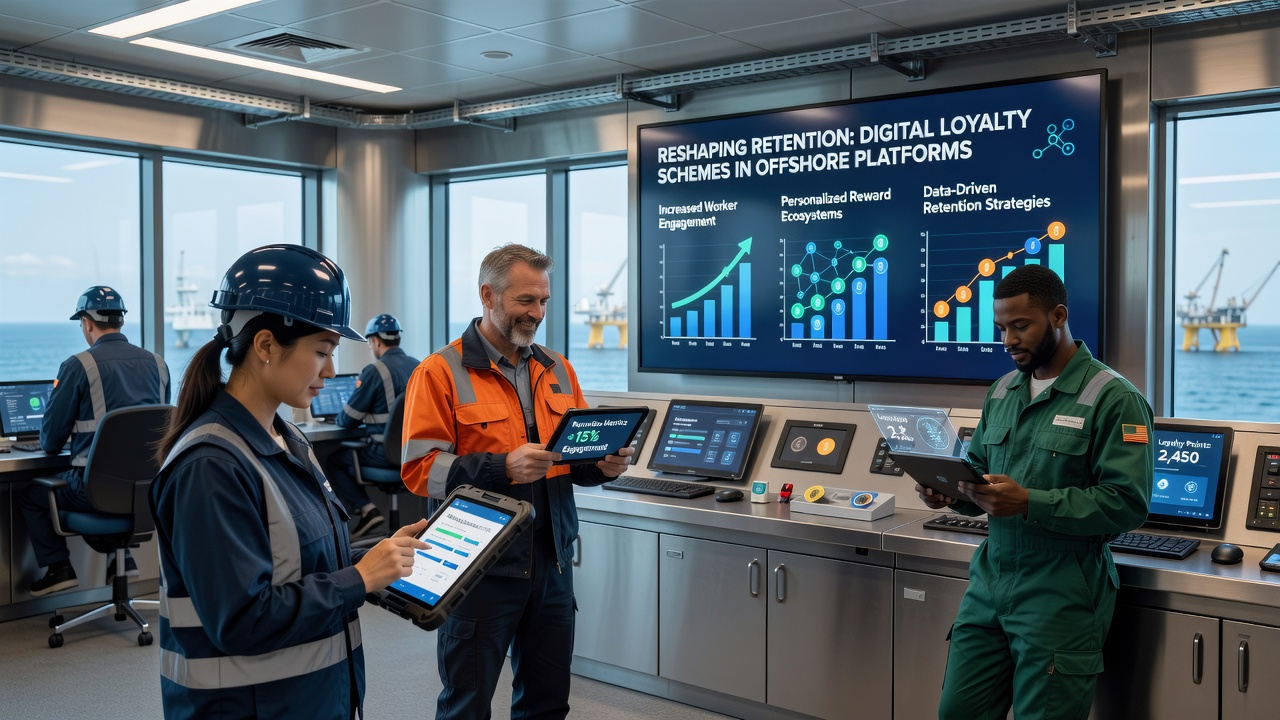 Analytics dashboard displaying loyalty tier progression and reward redemption rates for South Asian offshore platform users