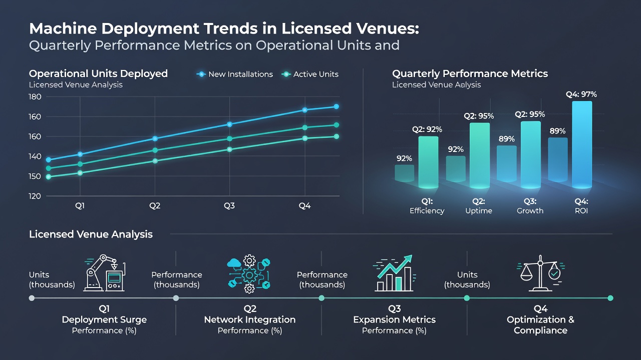 Quarterly performance metrics on revenue streams from gaming machines in established markets