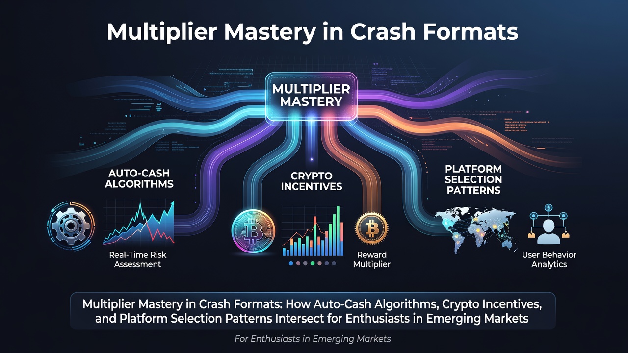 Crash game interface showing multiplier curves and auto-cash settings on a mobile screen