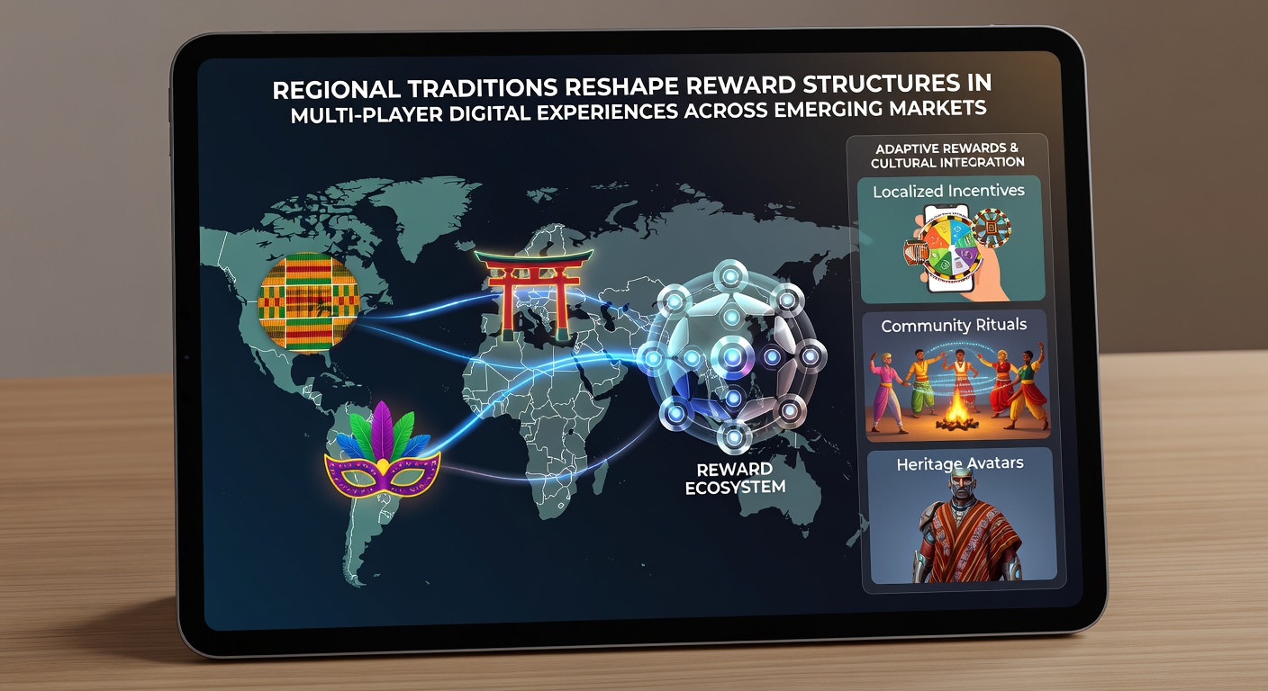 Group of players collaborating in a digital multiplayer session with reward interfaces reflecting local community structures