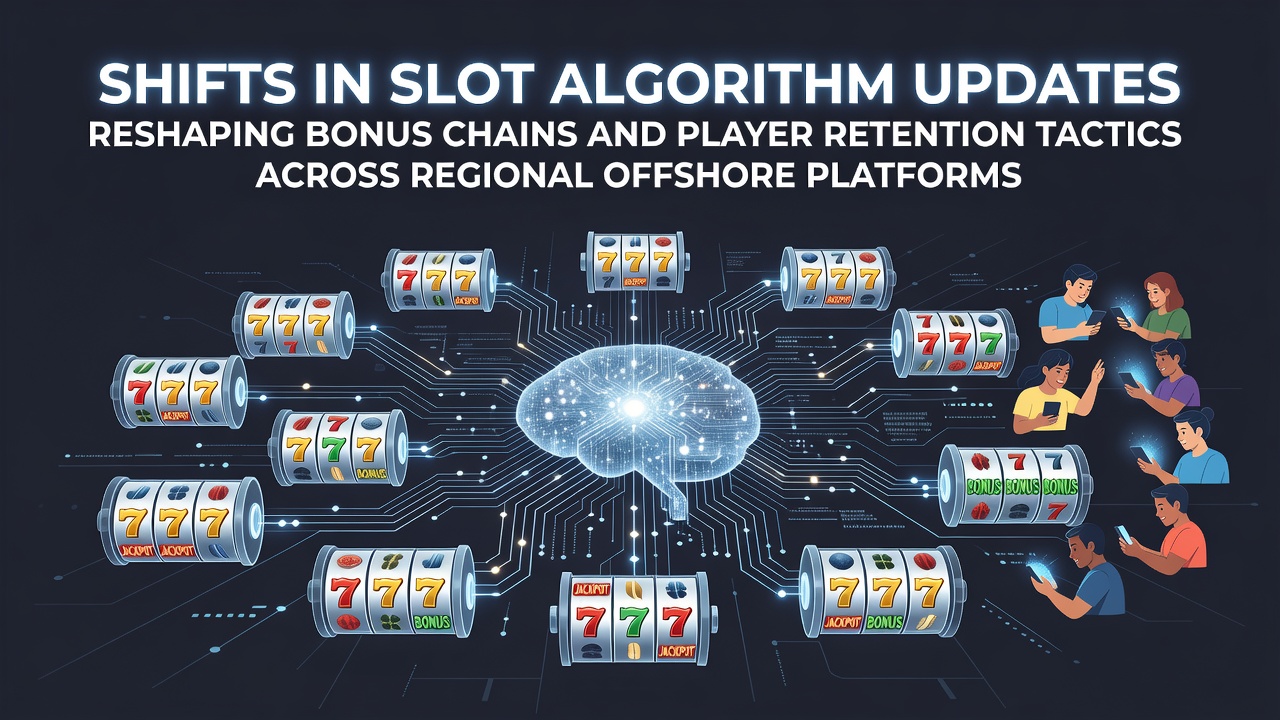 Offshore slot platforms displaying updated algorithm interfaces and bonus chain visuals